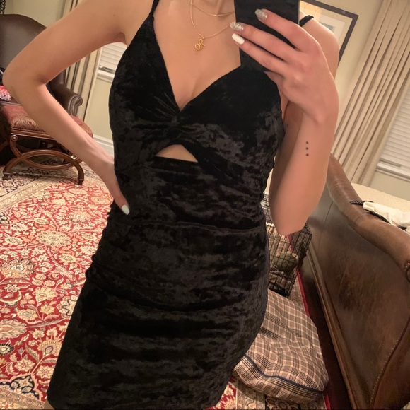 NWT Free People Keyhole Velvet Dress - Picture 4 of 7